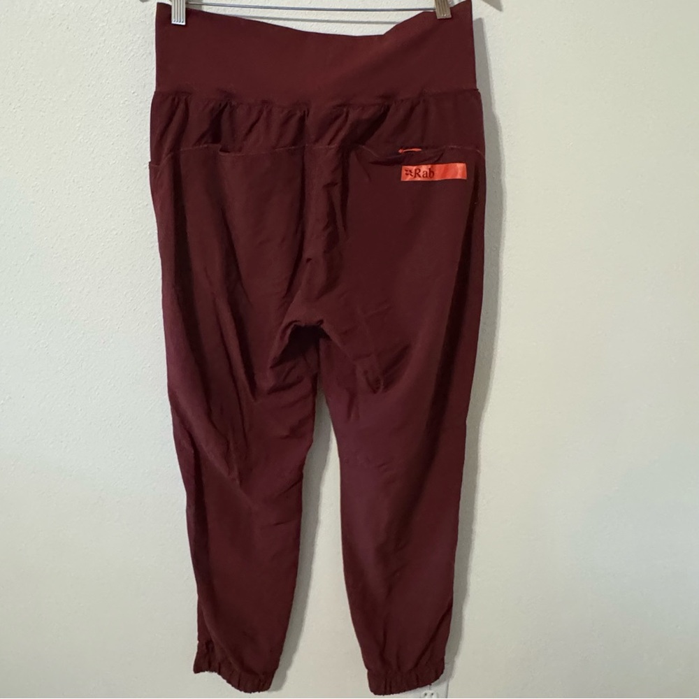 Rab Obtuse Pants Burgundy Stretch Pull On Pockets Outdoor Gorpcore Climbing-XL - Picture 3 of 12